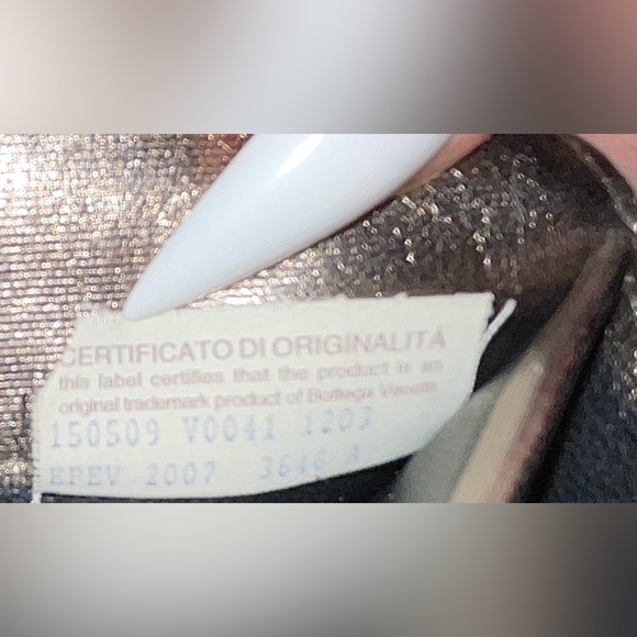 🖤 Bottega Veneta Intrecciato Leather Flap Top Snap Continental Wallet Metallic - Picture 14 of 14